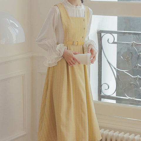 Vestido estilo pichi de rayas pastel