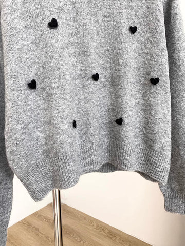 Polka Hearts Sweater