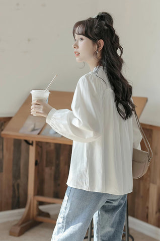 Essential Ruffle Trim Blouse