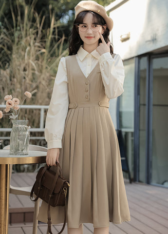 Journalist Midi Pinafore Set