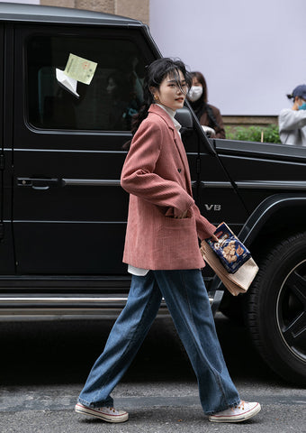 Corduroy Double Breasted Blazer Jacket