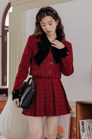 Mistletoe Velvet Tweed Set