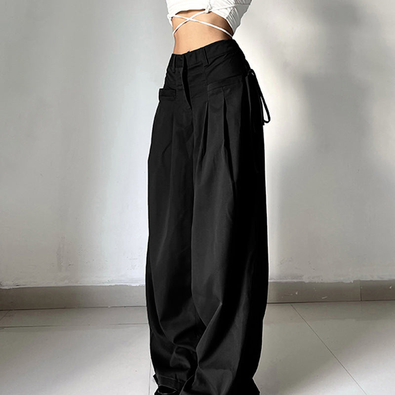 Cross Over Pleated Tailored Pants