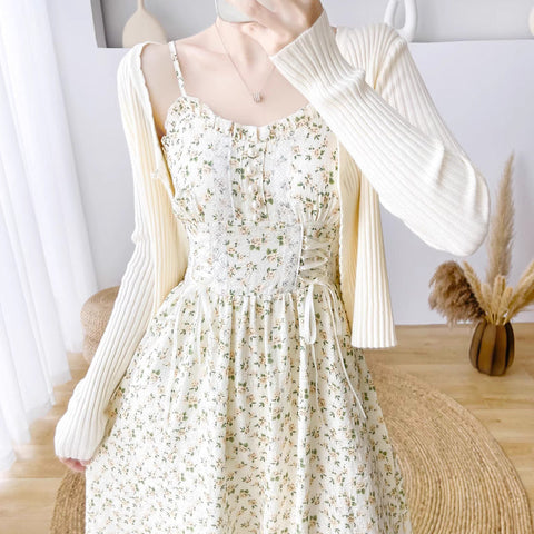 Vestido camisola con cordones Spring Rose