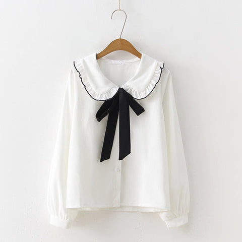 Peter Pan Collar Button Up Shirt