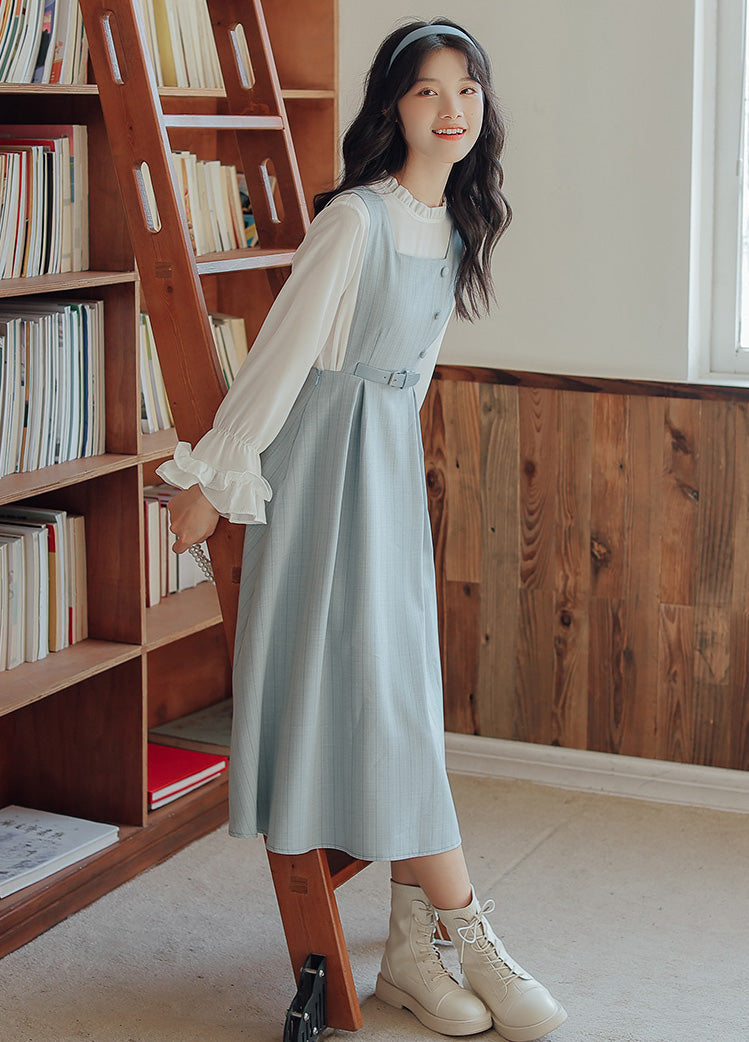 Vestido estilo pichi de rayas pastel