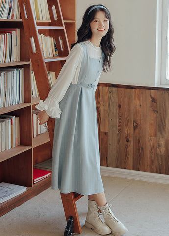 Vestido estilo pichi de rayas pastel