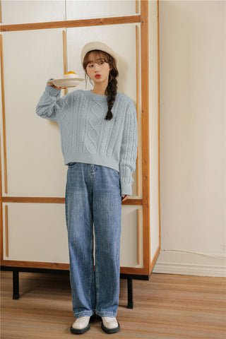 Basic Cable Knit Sweater