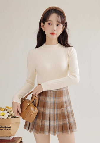 Gerösteter karierter Plissierter Tennisrock