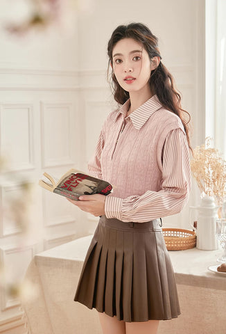 Easy Breezy Twofer Blouse Vest