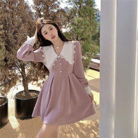 Sweet Love Peter Pan Knit Dress