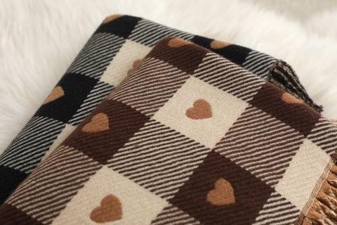 Heart Checkerboard Scarf