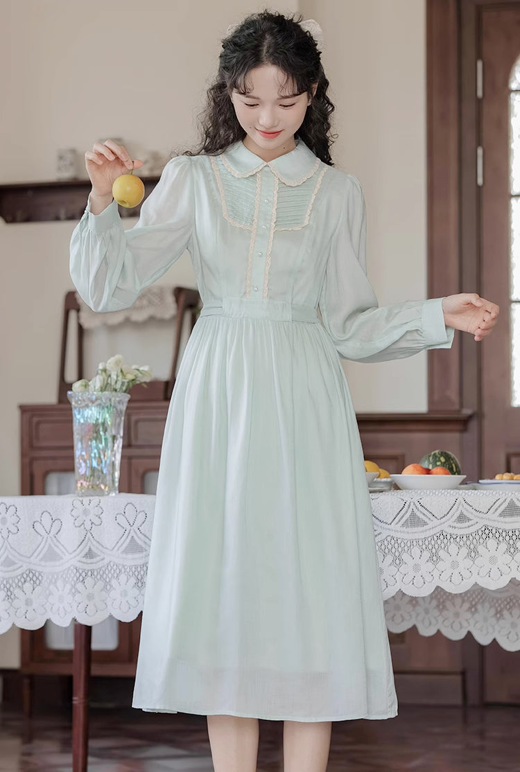Sunday Tea – Langärmliges Midikleid