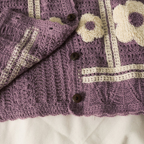 Chaleco de crochet de margaritas