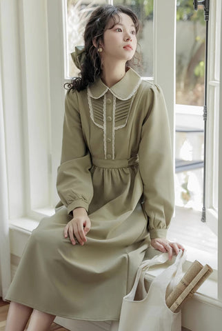 Sunday Tea – Langärmliges Midikleid