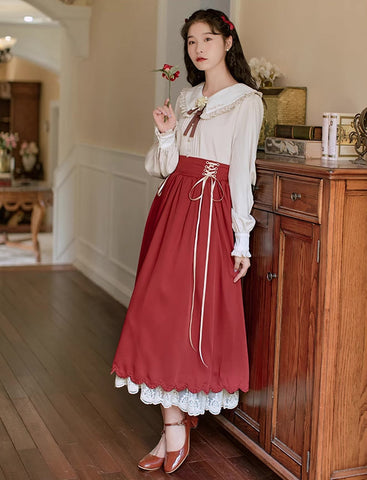 Conjunto de blusa y falda Evergarden