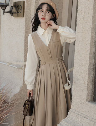 Journalist Midi Pinafore Set