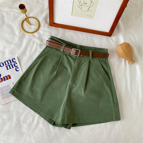 Everyday Neutrals Belted Shorts