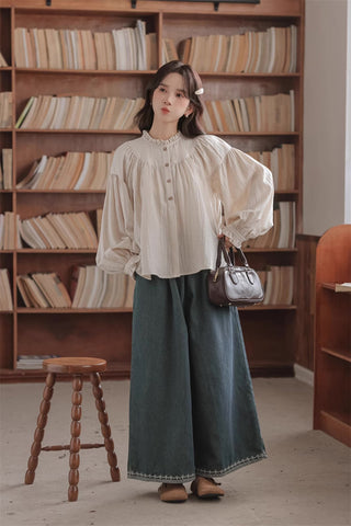 Marshmallow Puff Sleeve Blouse