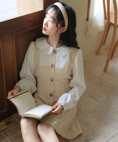 Twofer Minikleid mit Muschelkragen