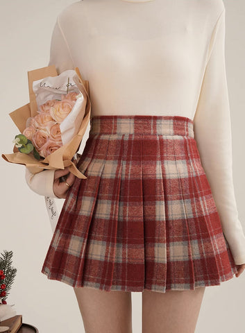 Gerösteter karierter Plissierter Tennisrock
