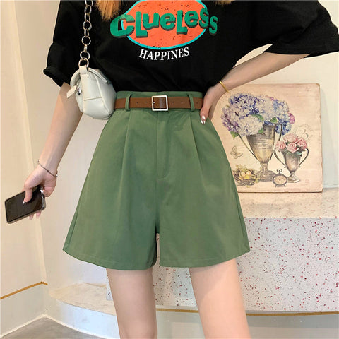 Everyday Neutrals Belted Shorts