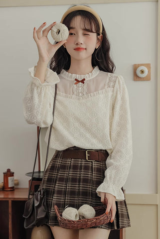 Sweet Lace Layering Blouse