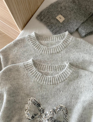 Sequin Bow Sweater