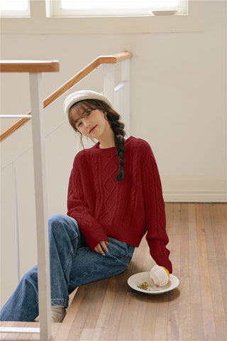 Basic Cable Knit Sweater