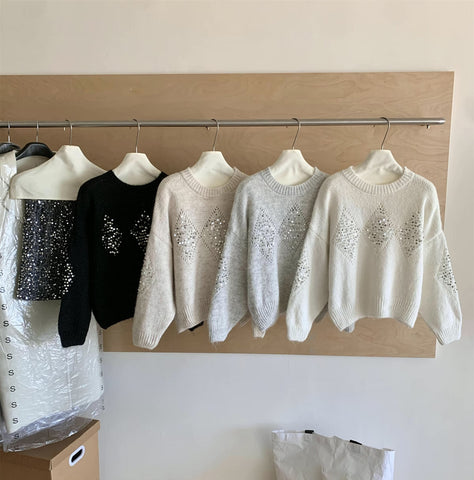 Sequin Diamond Sweater