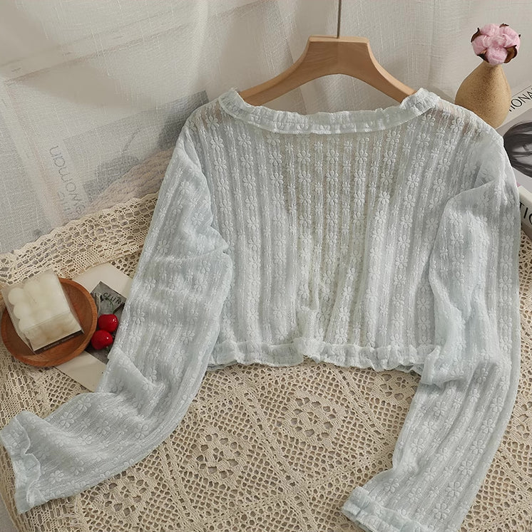 Sheer Floral Lace Cardigan