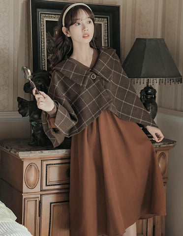 Plaid Capelet