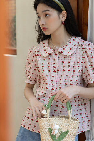 Blusa de jardín retro