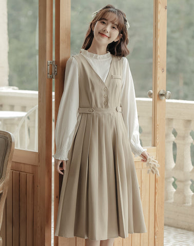 Journalist Midi Pinafore Set