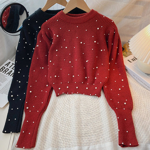 Pearl Cropped Sweater