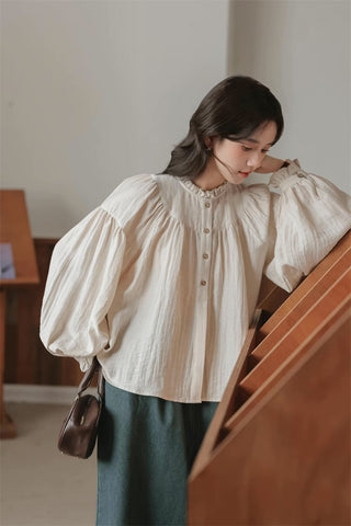 Marshmallow Puff Sleeve Blouse