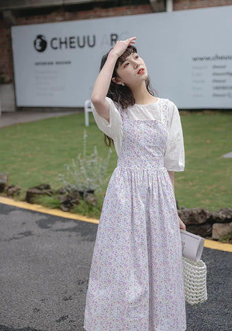 Pastel Garden Pinafore Dress