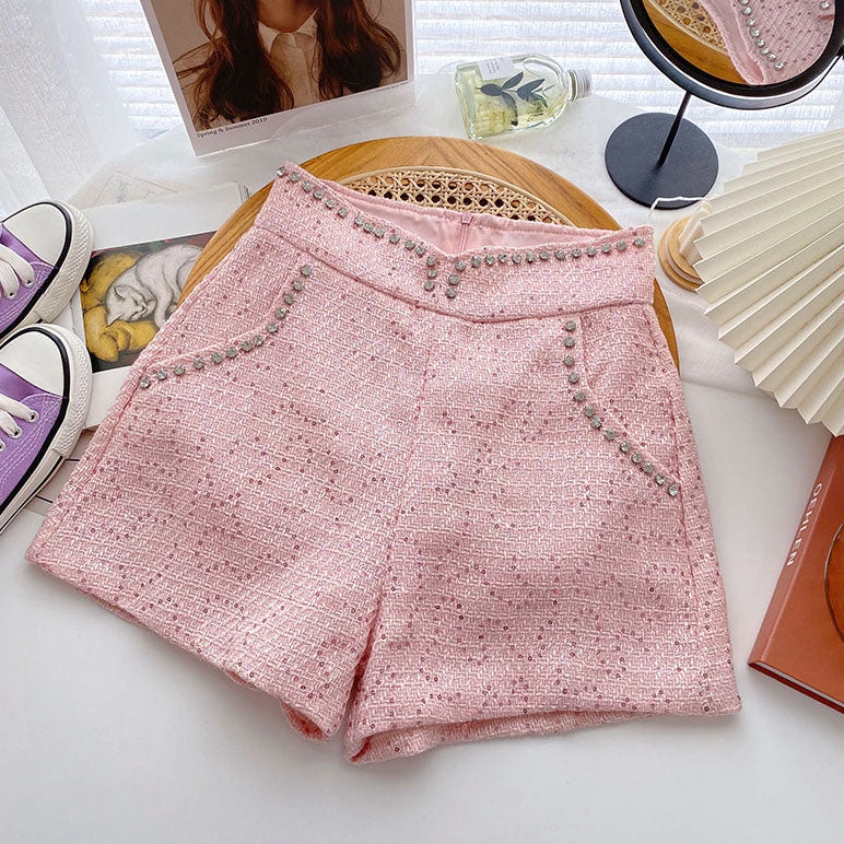 Diamante Tweed Shorts