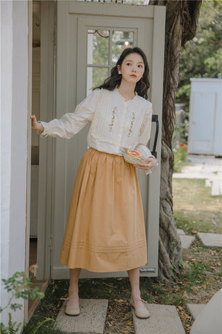 Golden Rose Embroidered Blouse