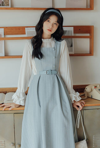 Vestido estilo pichi de rayas pastel