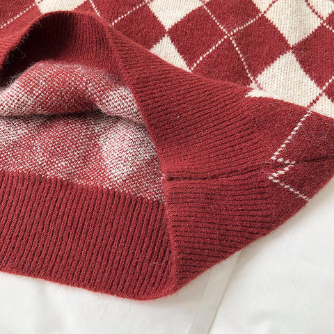 Diamond Plaid Vest