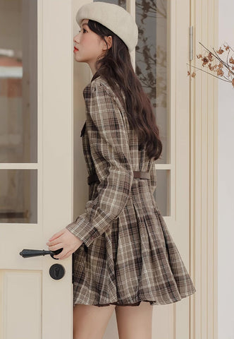Brown Sugar Plaid Shirt Dress