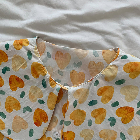 Painted Hearts Printed Blouse