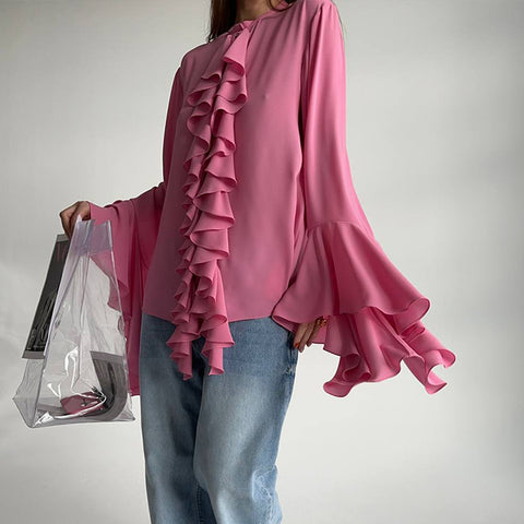 White Chiffon Blouse Elegant Spring Top