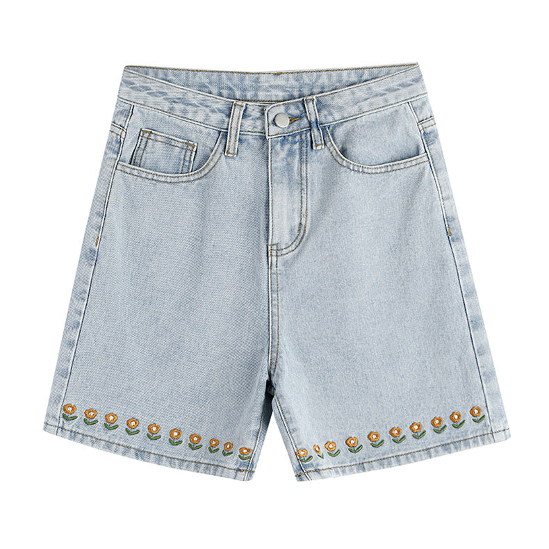 Daisy Chain Embroidered Shorts
