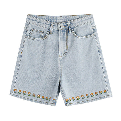 Daisy Chain Embroidered Shorts