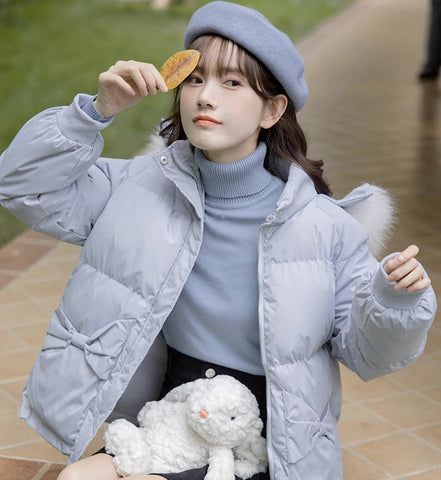 Little Bow Puffer Jacket