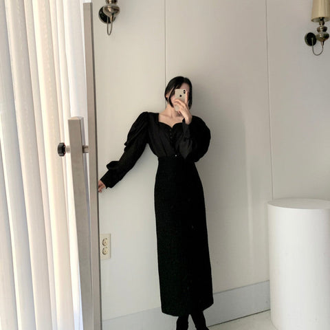 Puff Sleeve Sweetheart Button Up Blouse