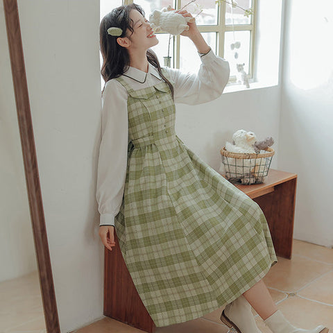 Plaid Cami Swing Dress
