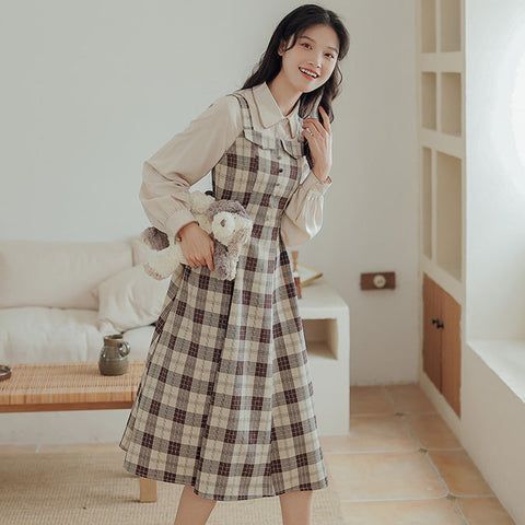 Plaid Cami Swing Dress